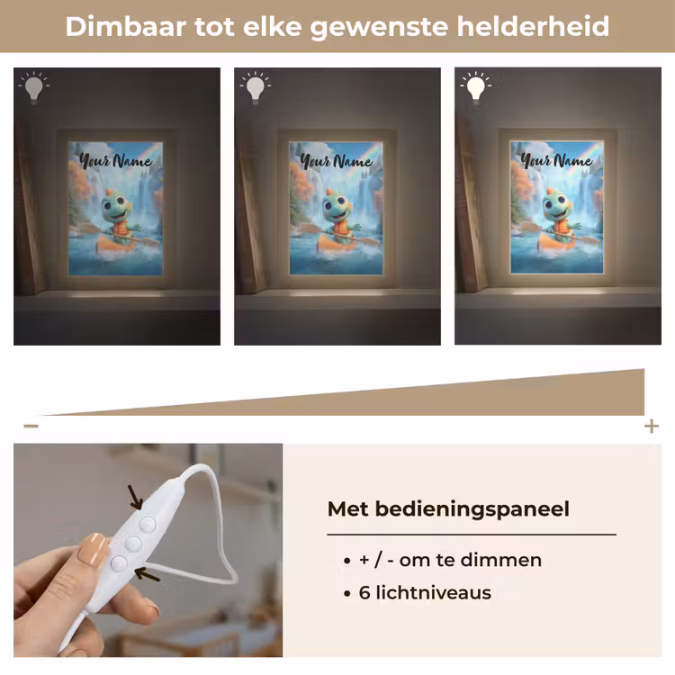 Dino - Natuur - Waterval Light Box met kabel (Kinderlampje) klein -USP_dimbaarNL