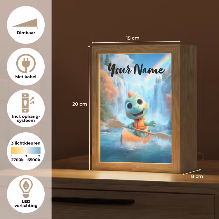 Dino - Natuur - Waterval Light Box met kabel (Kinderlampje) klein -USP_NL