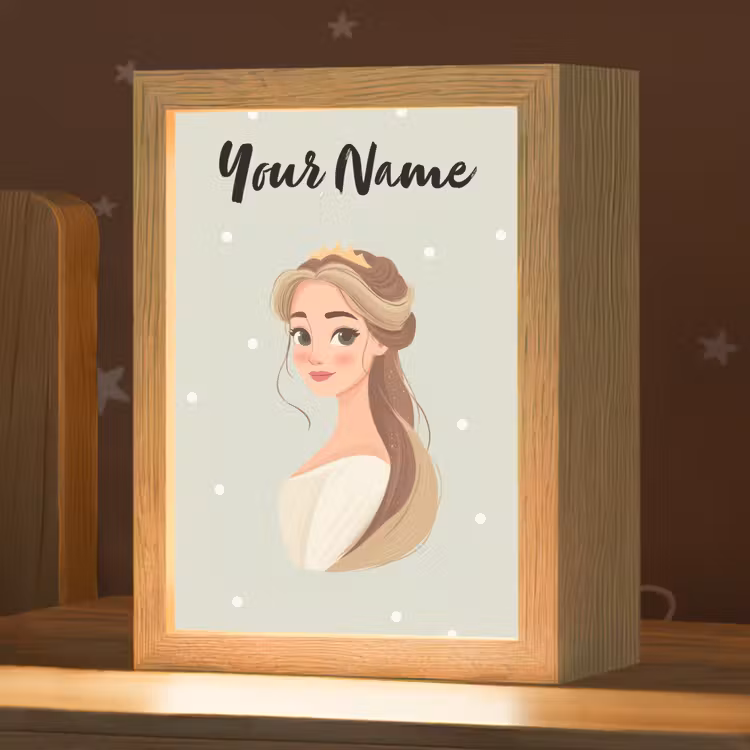 Stippen - Prinses - Kroon - Haar Light Box met kabel (Kinderlampje) klein -zzz_3d_website