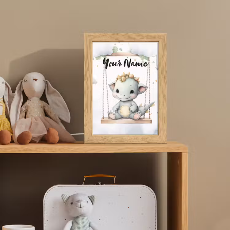 Draak - Baby dier - Kinderen Light Box met kabel (Kinderlampje) klein -sfeer2_kind