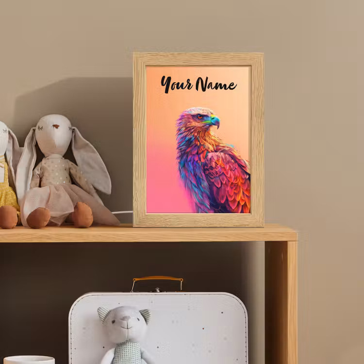 Arend - Vogel - Kleurrijk - Dier Light Box met kabel (Kinderlampje) klein -sfeer2_kind