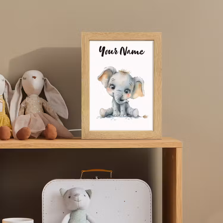 Olifant - Baby dier Light Box met kabel (Kinderlampje) klein -sfeer2_kind