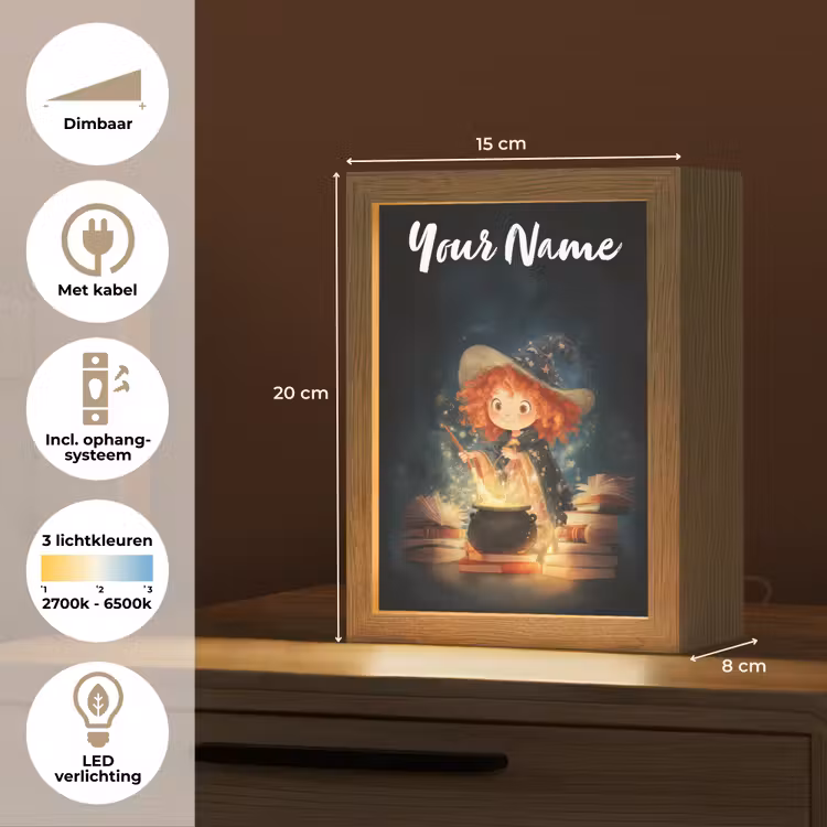 Tovenares - Meisje - Boeken - Toveren Light Box met kabel (Kinderlampje) klein -USP_NL