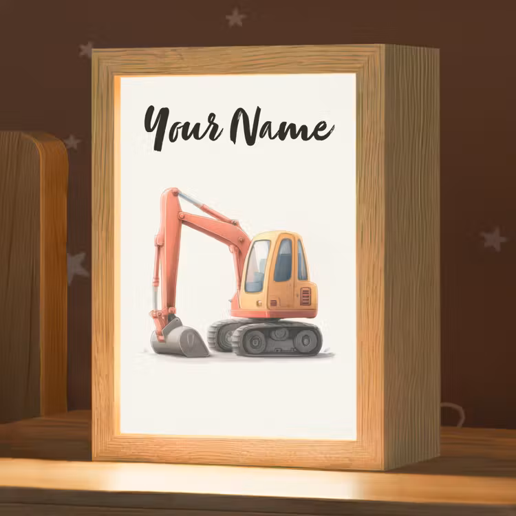 Graafmachine - Getekend - Oranje Light Box met kabel (Kinderlampje) klein -zzz_3d_website
