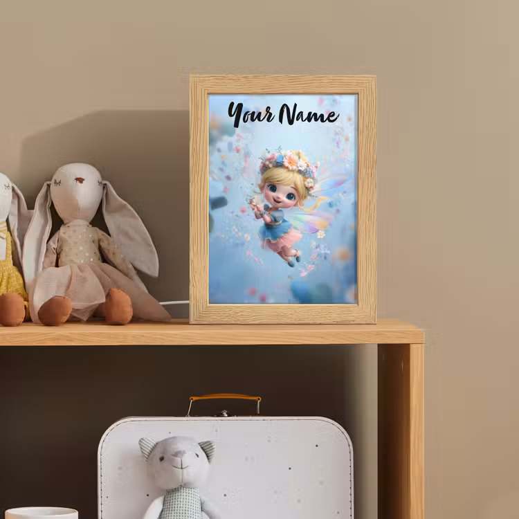 Fee - Bloemen - Sprookje - Blauw Light Box met kabel (Kinderlampje) klein -sfeer2_kind