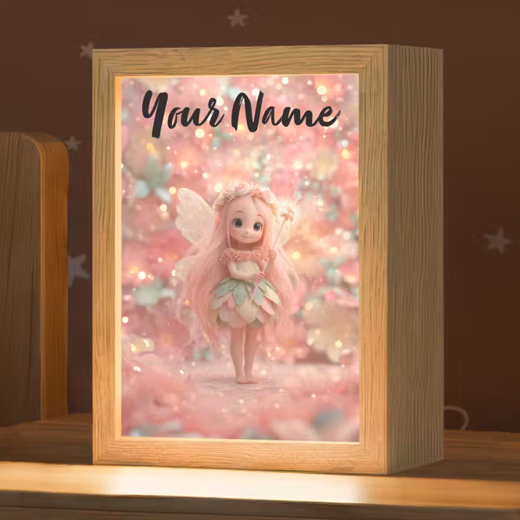 Fee - Bloemen - Roze Light Box met kabel (Kinderlampje) klein -zzz_3d_website