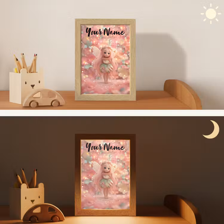Fee - Bloemen - Roze Light Box met kabel (Kinderlampje) klein -sfeer3_kind