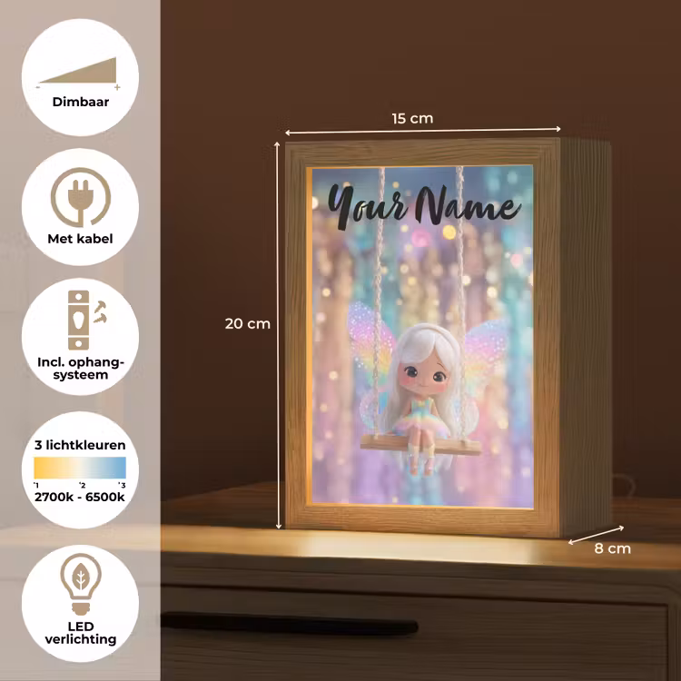 Fee - Schommel - Paars - Glinsters Light Box met kabel (Kinderlampje) klein -USP_NL