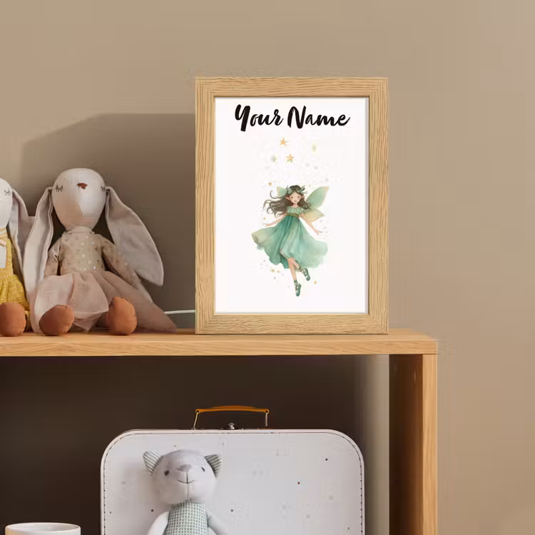 Bosfee - Groen - Sprookje Light Box met kabel (Kinderlampje) klein -sfeer2_kind