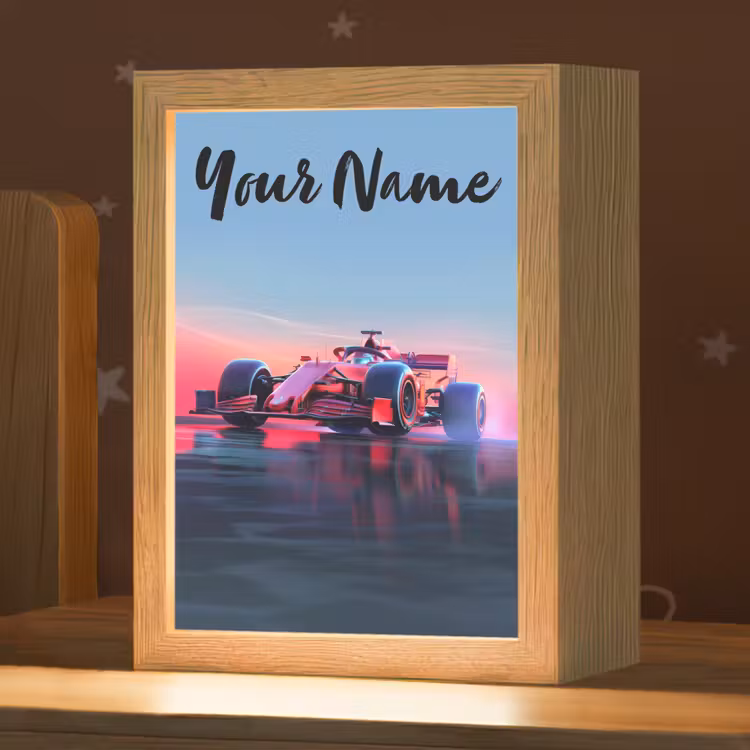 Formule 1 - Race - Auto - Jongens Light Box met kabel (Kinderlampje) klein -zzz_3d_website