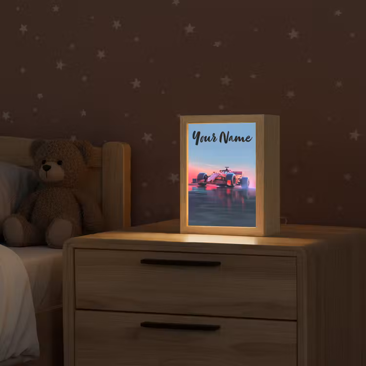 Formule 1 - Race - Auto - Jongens Light Box met kabel (Kinderlampje) klein -sfeer1_kind
