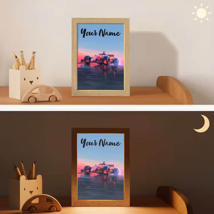 Formule 1 - Race - Auto - Jongens Light Box met kabel (Kinderlampje) klein -sfeer3_kind