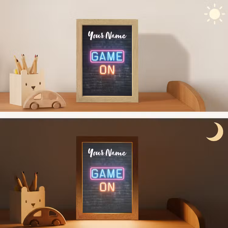 Game - Neon - Muur Light Box met kabel (Kinderlampje) klein -sfeer3_kind