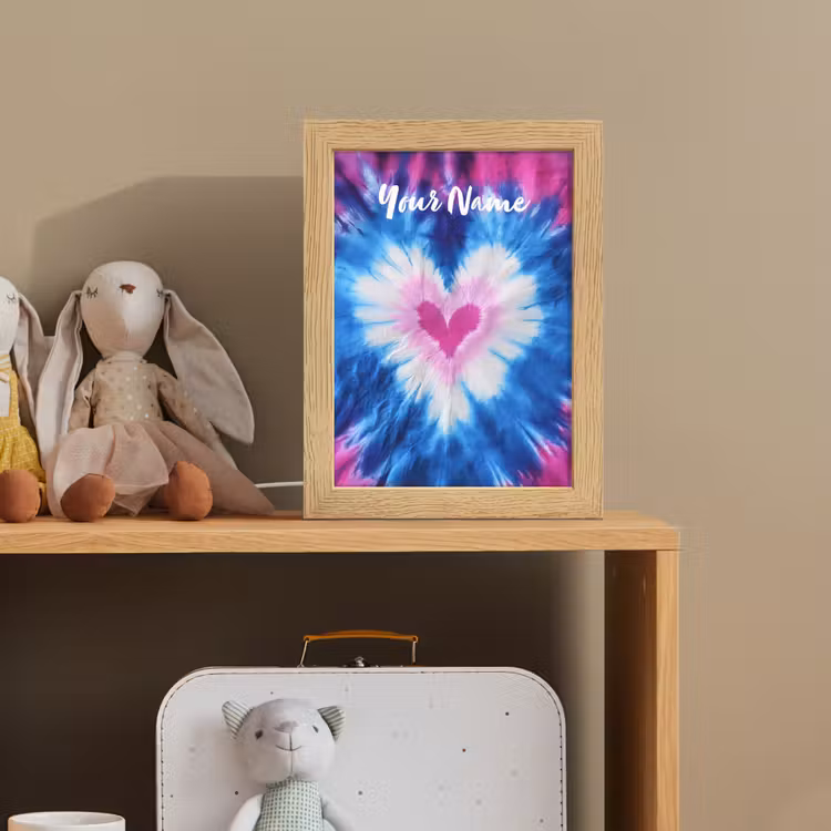 Hartje - Blauw - Tie Dye Light Box met kabel (Kinderlampje) klein -sfeer2_kind
