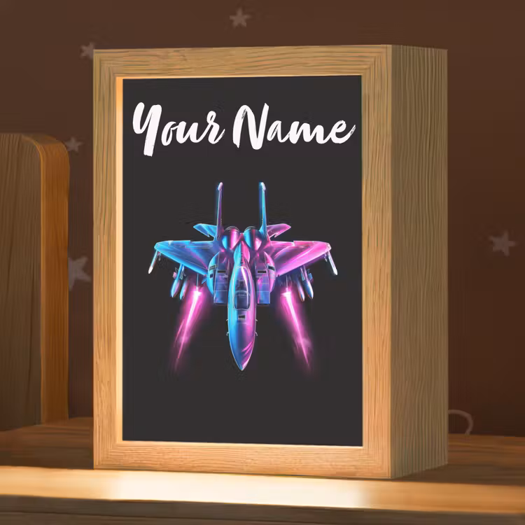Straaljager - Blauw - Kleuren - Jongens - Zwart Light Box met kabel (Kinderlampje) klein -zzz_3d_website