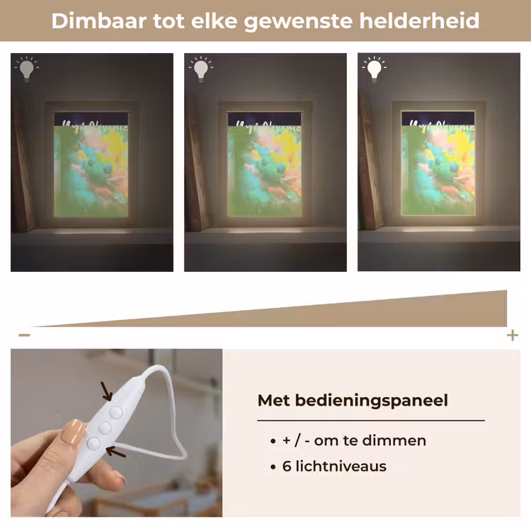 Neon - Bal - Kleurrijk Light Box met kabel (Kinderlampje) klein -USP_dimbaarNL