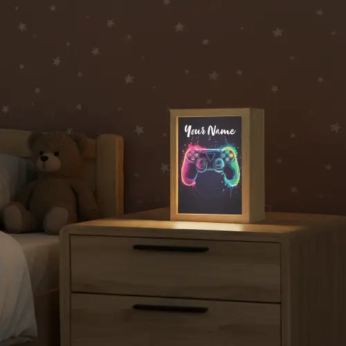 Neon - Controller - Verfspatten - Game Light Box met kabel (Kinderlampje) klein -sfeer1_kind