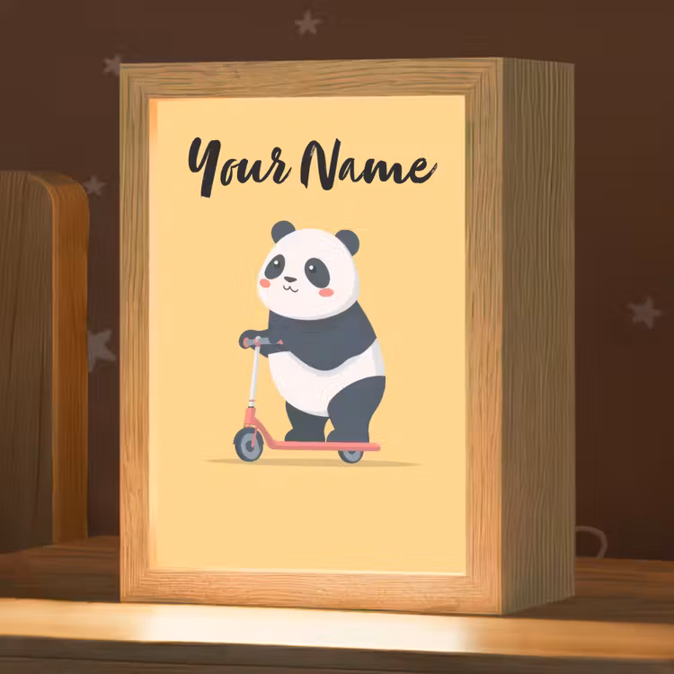 Panda - Step - Geel Light Box met kabel (Kinderlampje) klein -zzz_3d_website