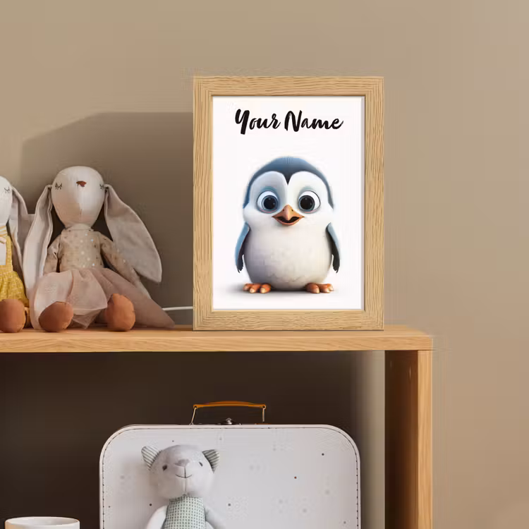Pinguïn - Dieren - Meisjes - Kind - Jongens Light Box met kabel (Kinderlampje) klein -sfeer2_kind