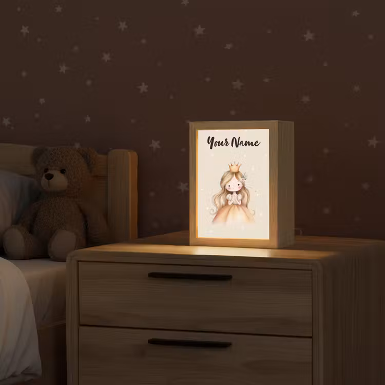 Prinses - Kroon - Bloem - Stippen Light Box met kabel (Kinderlampje) klein -sfeer1_kind