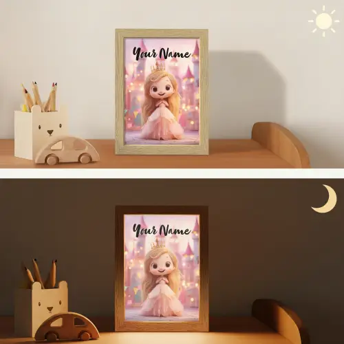 Prinses - Roze - Kasteel Light Box met kabel (Kinderlampje) klein -sfeer3_kind