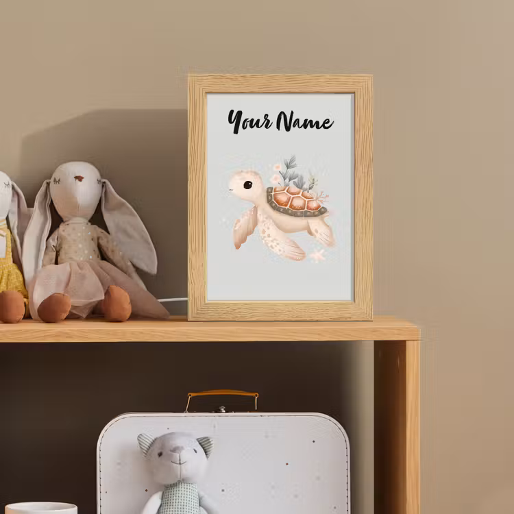 Zeeschildpad - Onderwaterwereld - Pastel Light Box met kabel (Kinderlampje) klein -sfeer2_kind