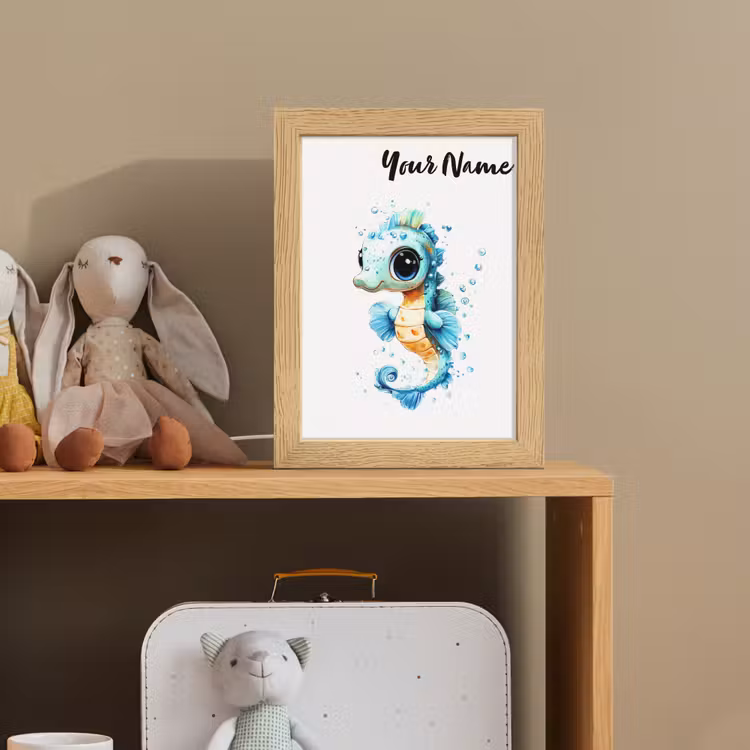 Zeepaardje - Spetters - Blauw Light Box met kabel (Kinderlampje) klein -sfeer2_kind