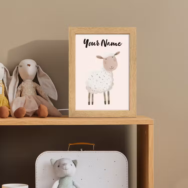 Schaap - Boerderij dier - Dieren Light Box met kabel (Kinderlampje) klein -sfeer2_kind