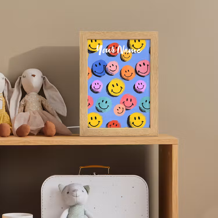 Smileys - Kleurrijk Light Box met kabel (Kinderlampje) klein -sfeer2_kind
