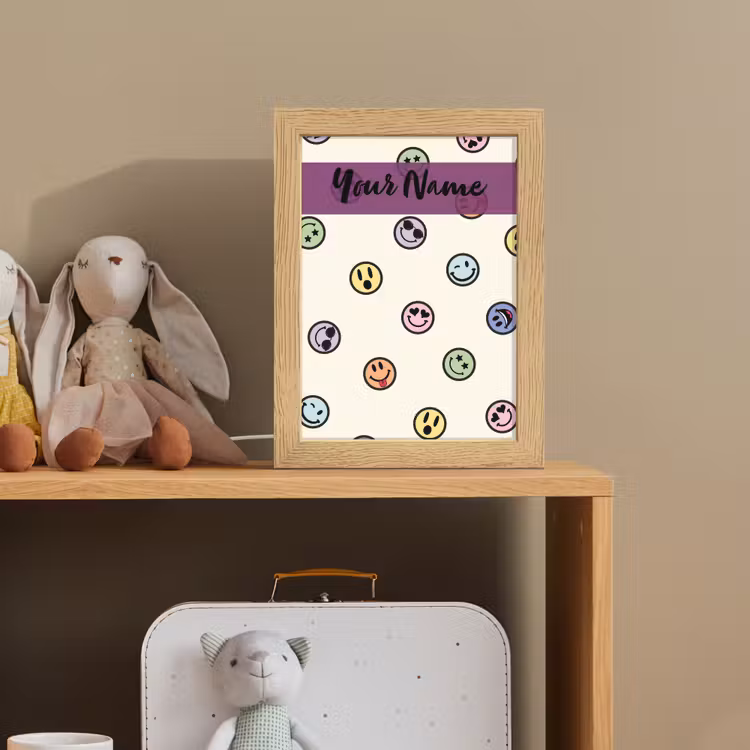 Smileys - Kleurrijk - Grappig Light Box met kabel (Kinderlampje) klein -sfeer2_kind