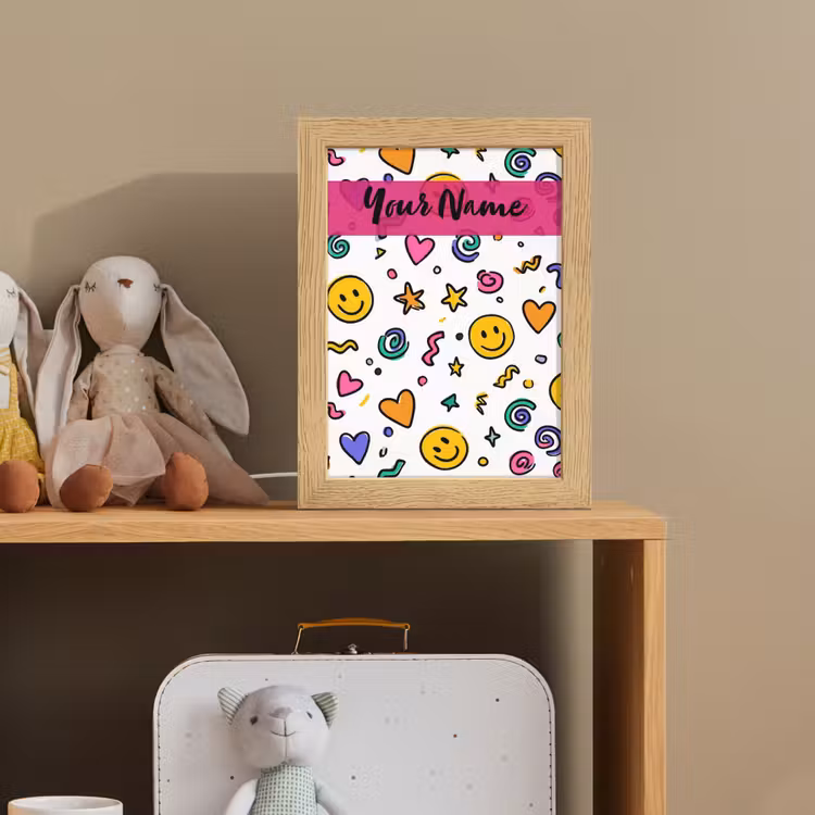 Smileys - Pictogrammen - Kleurrijk Light Box met kabel (Kinderlampje) klein -sfeer2_kind