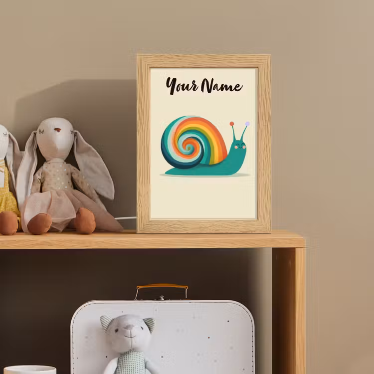 Slak - Regenboogschild - Groen Light Box met kabel (Kinderlampje) klein -sfeer2_kind