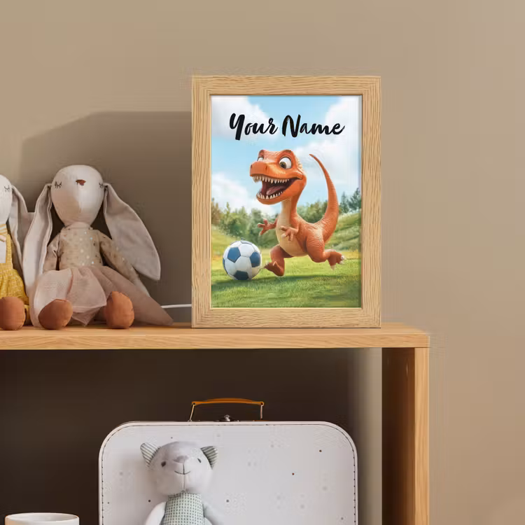 Voetbal - Dino - Sport Light Box met kabel (Kinderlampje) klein -sfeer2_kind