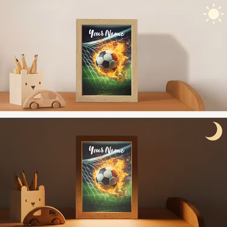 Voetbal - Goal - Doelnet - Vuur Light Box met kabel (Kinderlampje) klein -sfeer3_kind