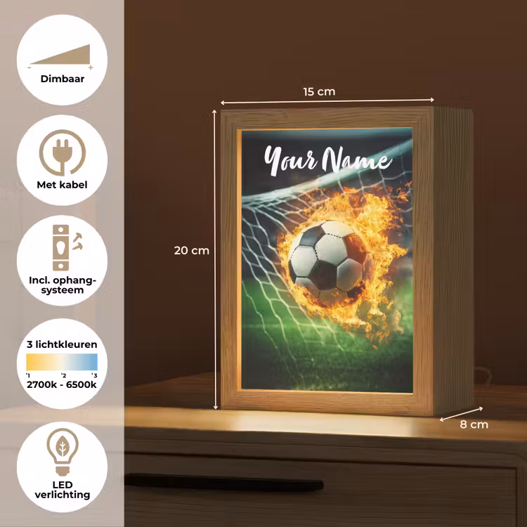 Voetbal - Goal - Doelnet - Vuur Light Box met kabel (Kinderlampje) klein -USP_NL