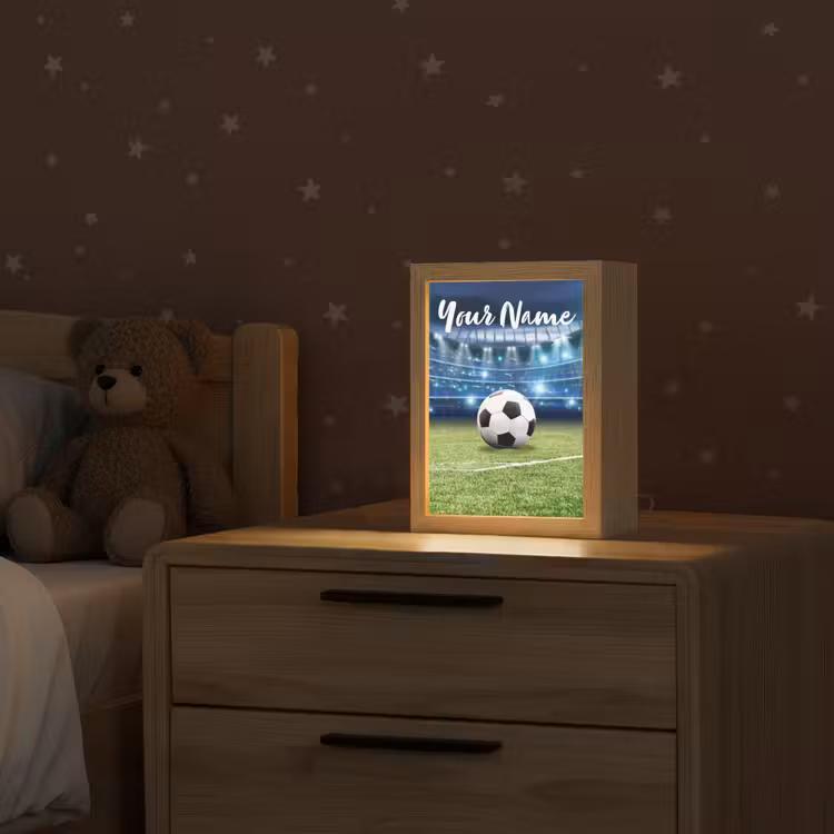 Voetbal - Stadion - Bal - Jongens Light Box met kabel (Kinderlampje) klein -sfeer1_kind