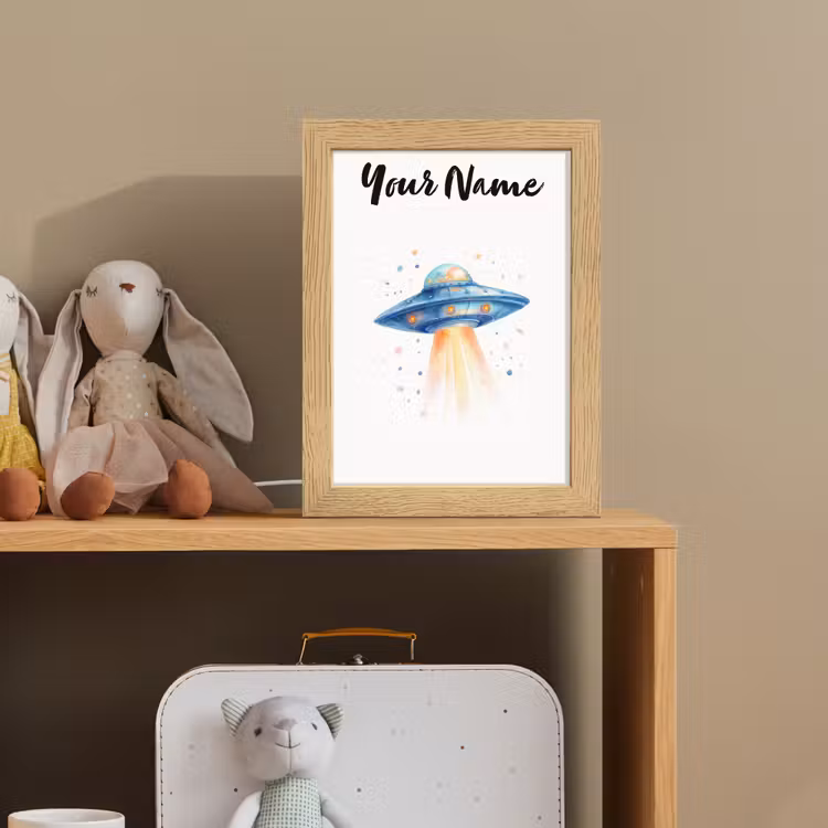 Ruimte - Ufo - Sterren Light Box met kabel (Kinderlampje) klein -sfeer2_kind