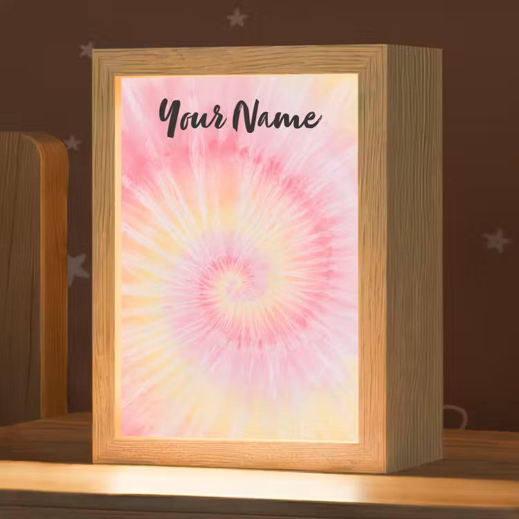 Spiraal - Pastel - Roze Light Box met kabel (Kinderlampje) klein -zzz_3d_website