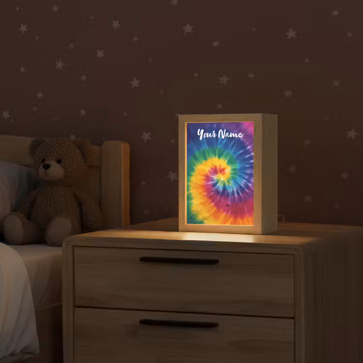Spiraal - Regenboog - Kleurrijk Light Box met kabel (Kinderlampje) klein -sfeer1_kind