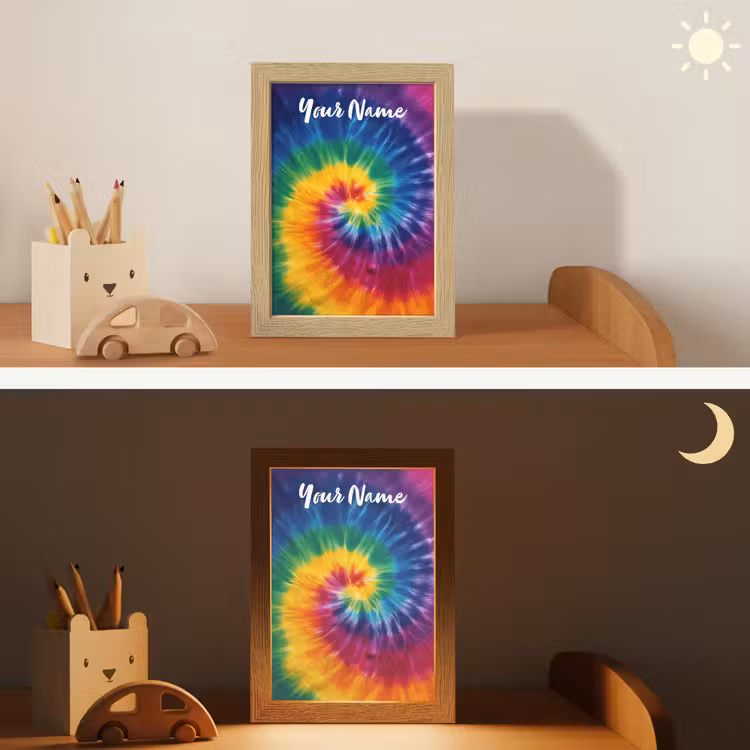Spiraal - Regenboog - Kleurrijk Light Box met kabel (Kinderlampje) klein -sfeer3_kind