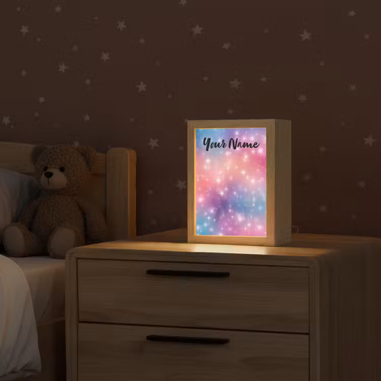Sterren - Abstract - Kleuren Light Box met kabel (Kinderlampje) klein -sfeer1_kind