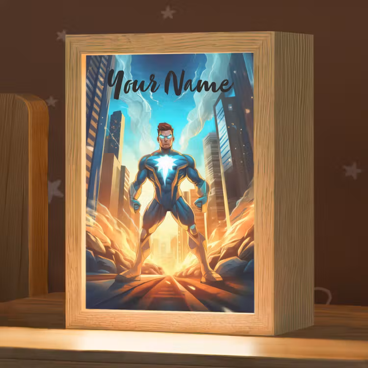 Superhelden - Kinderen - Jongens Light Box met kabel (Kinderlampje) klein -zzz_3d_website