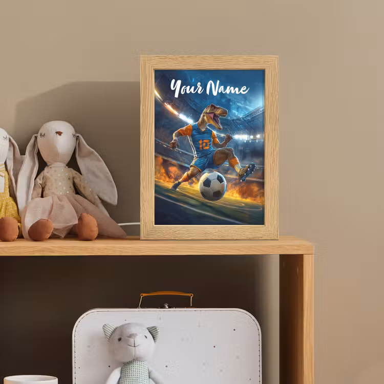 T-Rex - Voetbal - Stadion Light Box met kabel (Kinderlampje) klein -sfeer2_kind