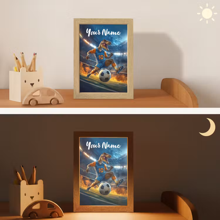 T-Rex - Voetbal - Stadion Light Box met kabel (Kinderlampje) klein -sfeer3_kind