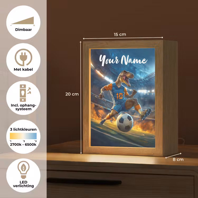 T-Rex - Voetbal - Stadion Light Box met kabel (Kinderlampje) klein -USP_NL