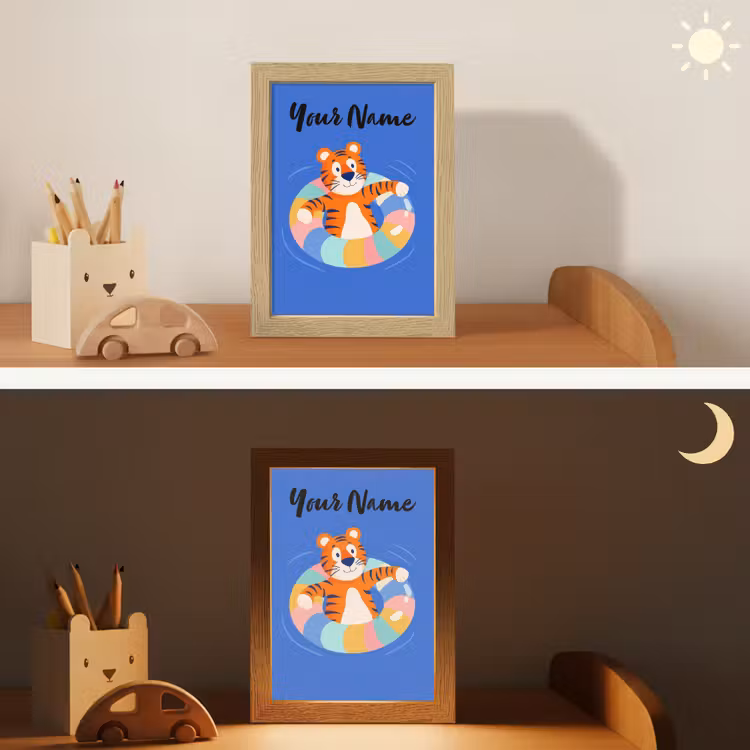 Tijger - Zwemband - Water Light Box met kabel (Kinderlampje) klein -sfeer3_kind