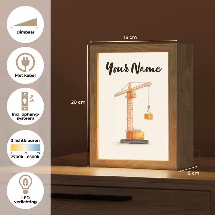 Torenkraan - Getekend - Oranje Light Box met kabel (Kinderlampje) klein -USP_NL