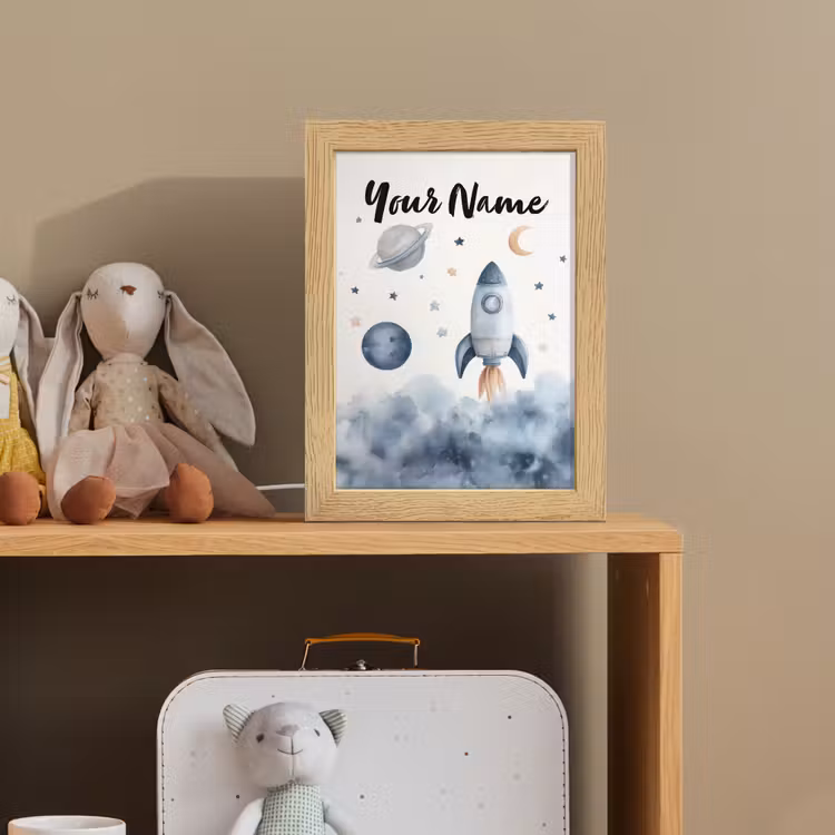 Waterverf - Planeten - Sterren - Raket Light Box met kabel (Kinderlampje) klein -sfeer2_kind