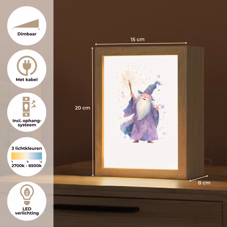 Tovenaar - Magie - Paars Light Box met kabel klein -USP_NL