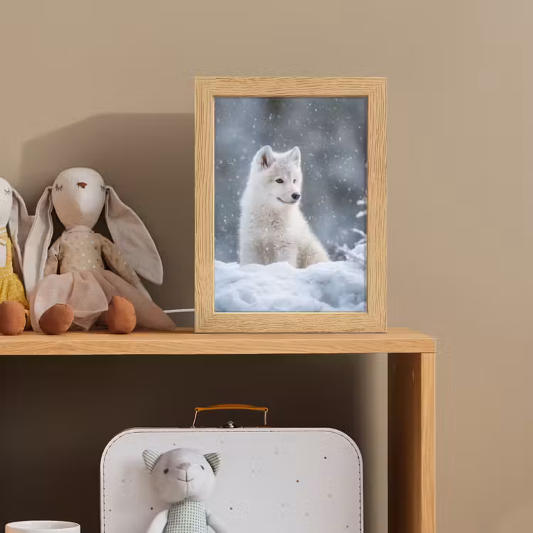 Wolf - Pup - Sneeuw Light Box met kabel klein -sfeer2_kind